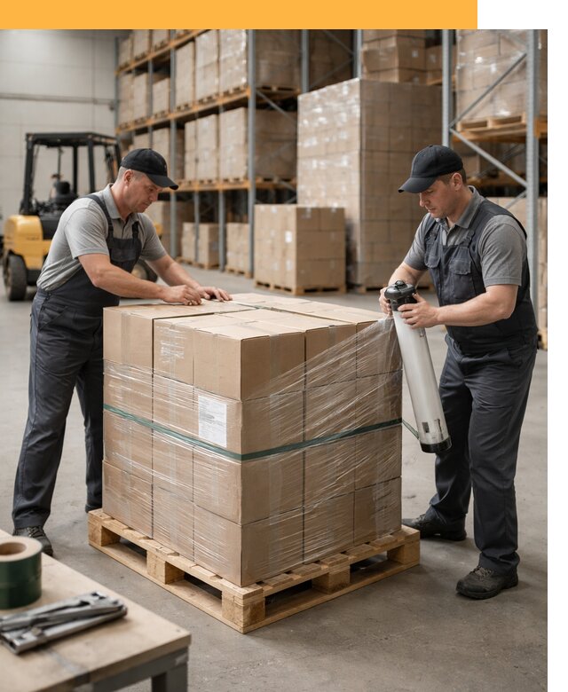 Упаковка и паллетирование грузов от 3595 руб: защита и крепление